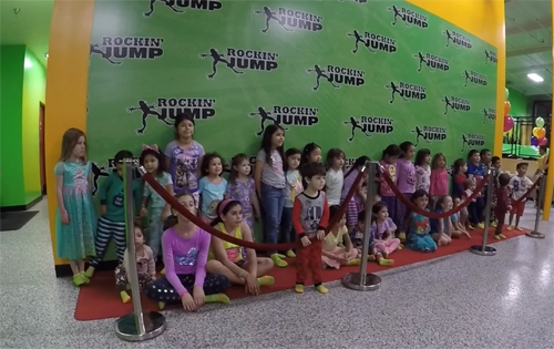 Rockin Jump Party - red carpet