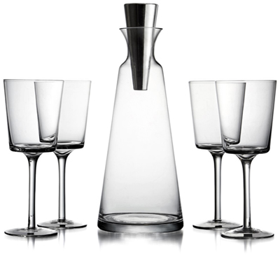 Fitz and Floyd Lincoln Pyramid Wine Set