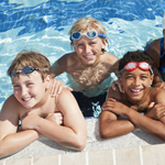 Group of young swimmers