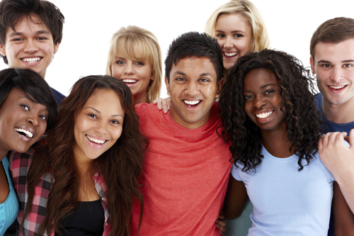 teenagers hanging out