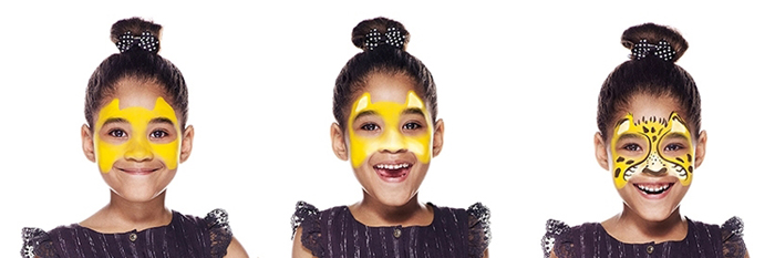 Cheetah face painting