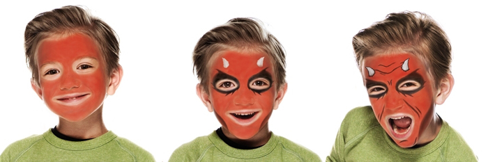 Devil face painting