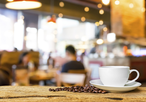coffee cup at coffee shop
