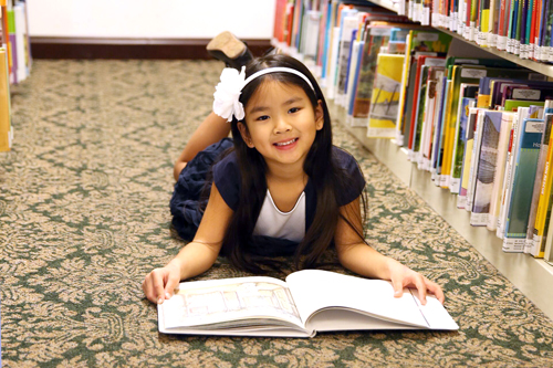 Cute Kid Winner Trinity at Irvine's Katie Wheeler Library