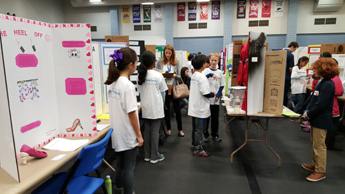 Kids showcasing their Astounding Inventions.