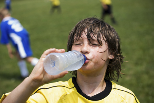 boy drinking water