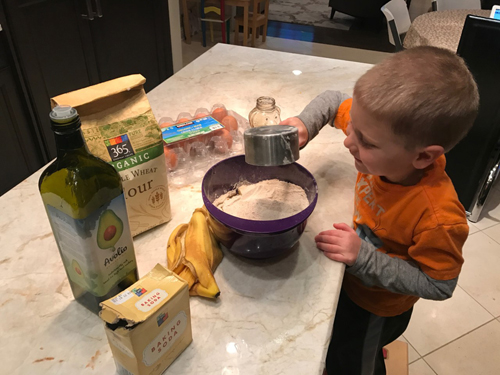 Healthy Banana Muffins Mixing