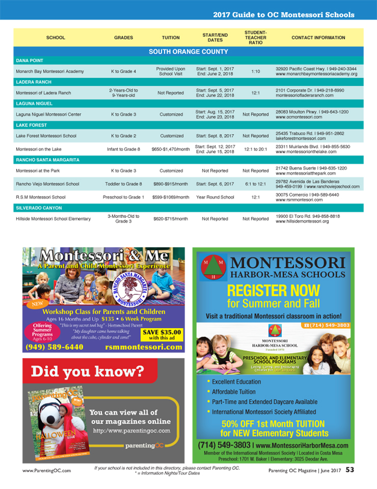 's Montessori Directory 2017 p53