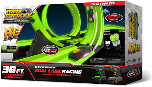 Max Traxxx Tracer Racer Remote Control Twin Loop Set