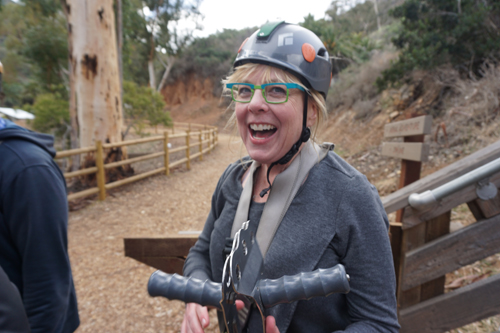 Ronda Tierney on zipline