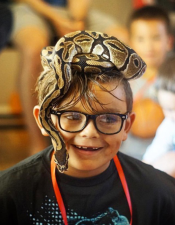 London Dewitt Lechuga with snake on head