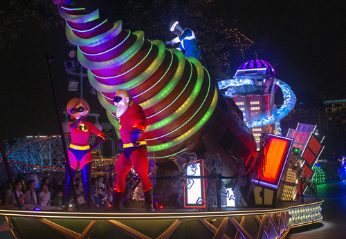 Pixar Fest at Disneyland showcasing Pixar Play Parade