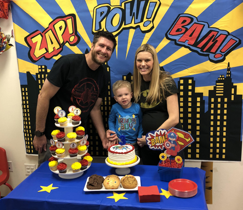 Graham superhero birthday party