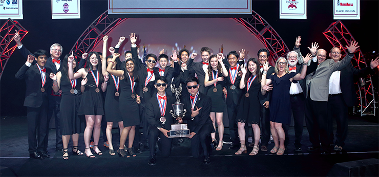 Troy High School Olympiad team winning the 2019 National Tournament