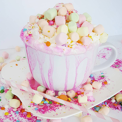 Unicorn Hot Chocolate at Sugarbuzz