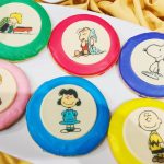 Sugar cookies with images of Charlie Brown characters