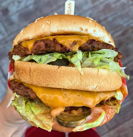 Munchies Vegan Diner's The Big Munch burger