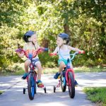 Ride Safe Kids on bikes in helmets