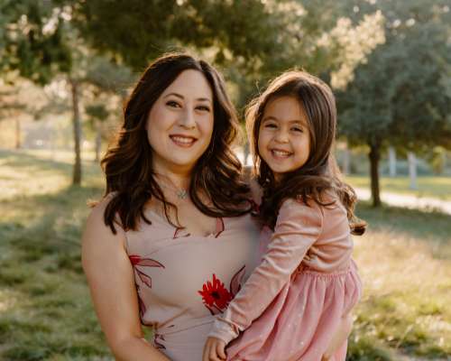 Laura Petix and neurodivergent 4-year-old daughter