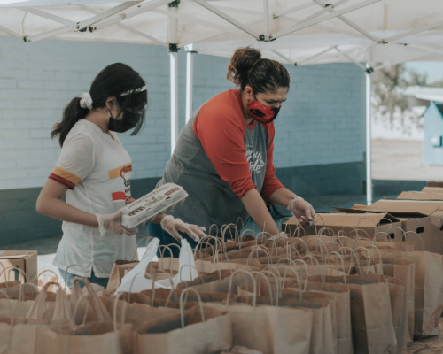 food drive volunteering