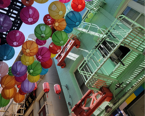 Colorful Chinatown lanterns