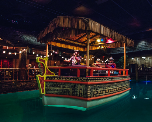 The Tonga Room's boat band playing