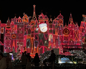 It's A Small World at Disneyland during the holidays.