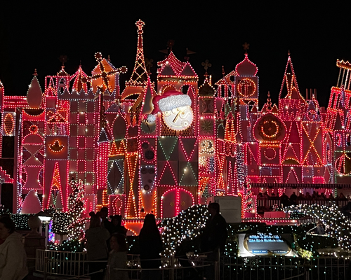 It's A Small World at Disneyland during the holidays.