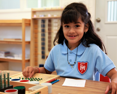 elementary school student in classroom at LMA Buena Park