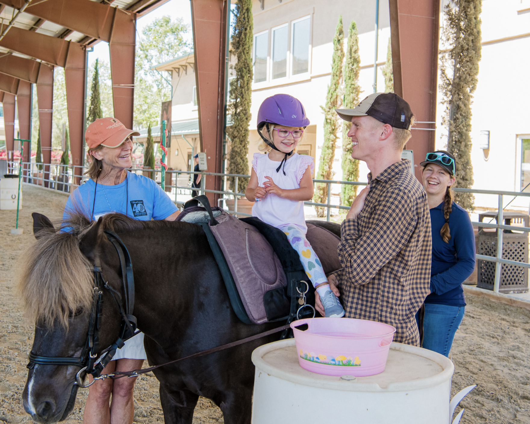 A little girl riding a horse at The Shea Center of Therapeutic Riding-Photo by The Shea Center of Therapeutic Riding Best Special Needs Camp