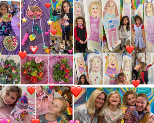 Art Therapy Valentine's Day crafting with kids