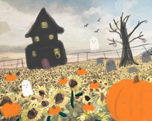 Halloween craft: Ghostly paintings
